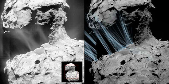 раскрыты секреты создания узких газопылевых струй на комете