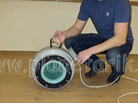 Нагнетатель (задняя сторона с защитной сеткой)